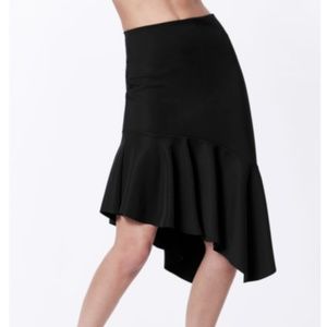 Carbon38 Womens Waterfall Skirt Casual Black F